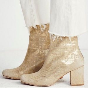 DISCONTINUED!! Free People Gold Animal Print Boots